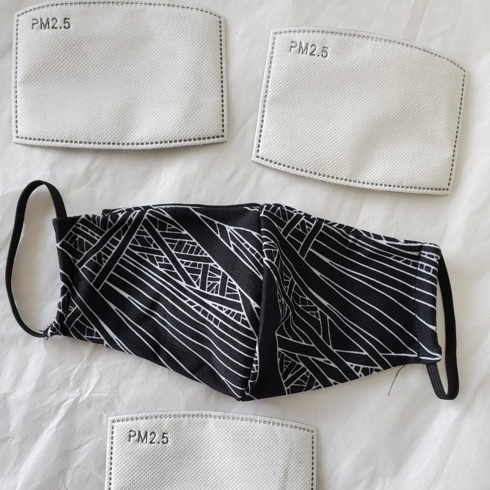 Face mask with 3 filters included